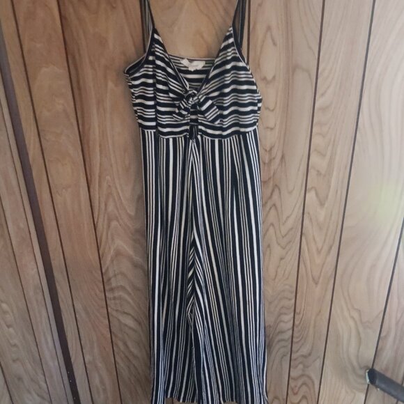 striped wide leg jumpsuit romper - Picture 8 of 16